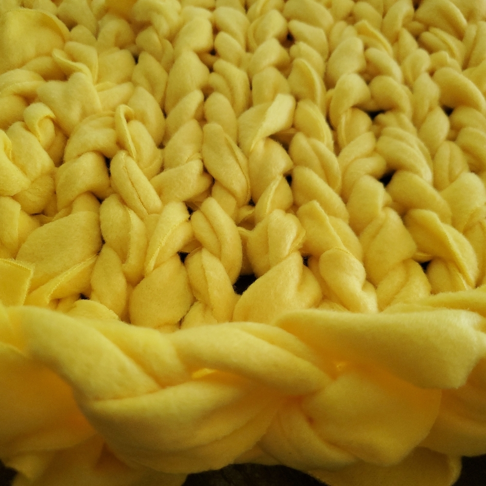 Hand knit blanket